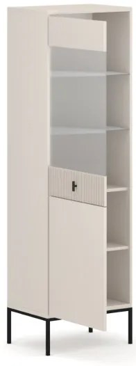 Üveges Vitrin Kasmír/Fekete Színben. MAGGIORE MA04 2D