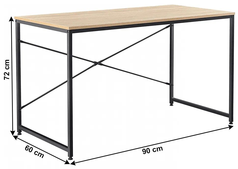Íróasztal Bazzi TYP 1 (tölgy + fekete). 1034298