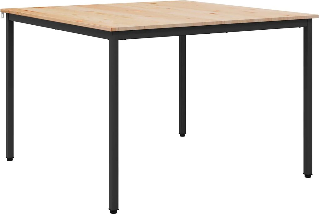 vidaXL Étkezőasztal Természetes 110 x 110 x 75 cm Tömör fenyőfa