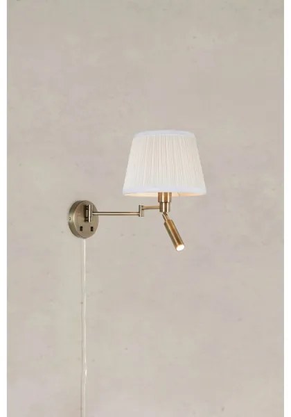 Markslöjd 109017- LED fali lámpa PIVOT 1xE27/40W/230V + LED/4W krémszínű/sárgaréz