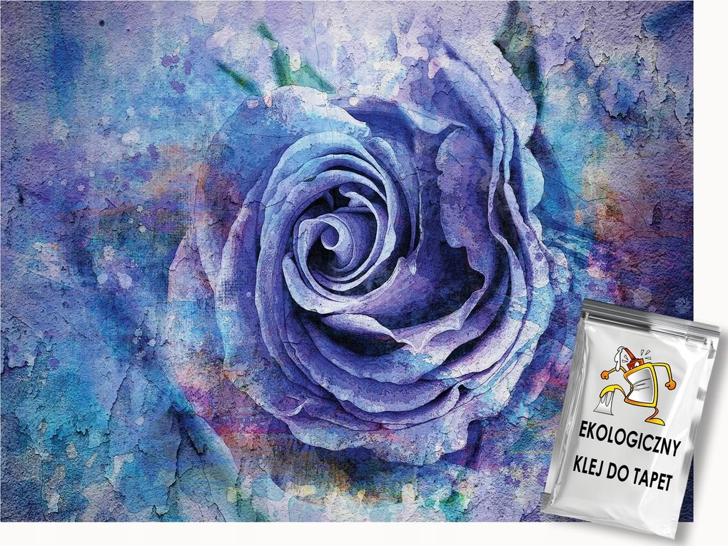 Fotótapéta Flizelina Természet Virágok Lila Festett Rózsa 250x175 ragasztó