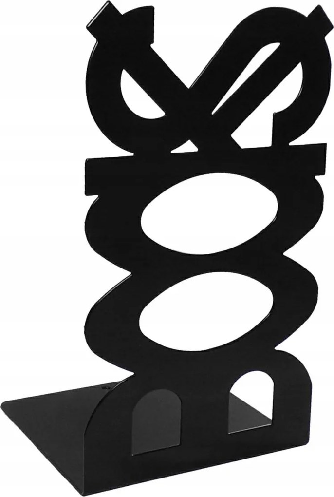 Könyvtámasz Books fekete acél 21cm