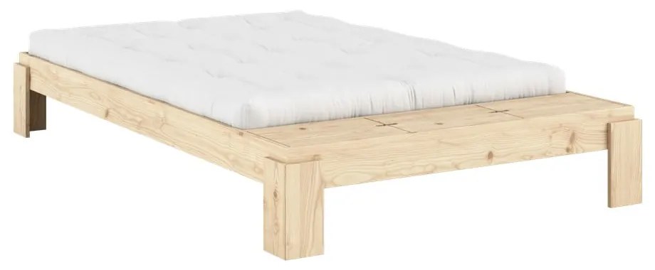 Natúr színű borovi fenyő franciaágy ágyráccsal 140x200 cm Layers – Karup Design