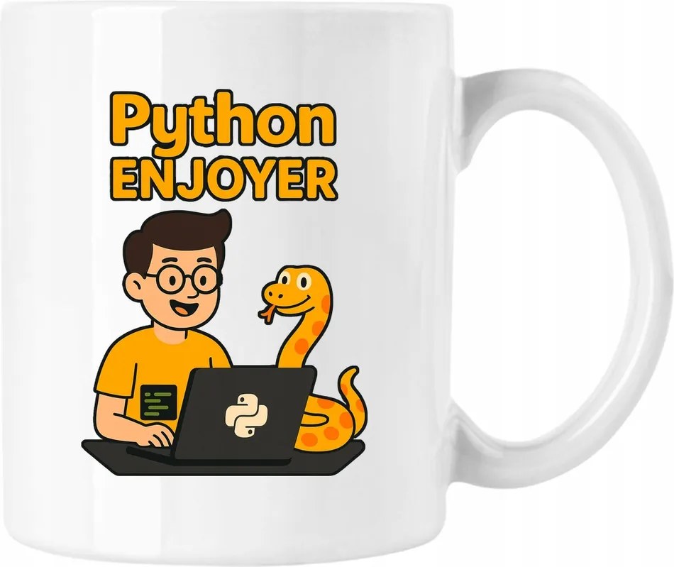 Python Enjoyer Bögre Programozóknak Fehér 330ml