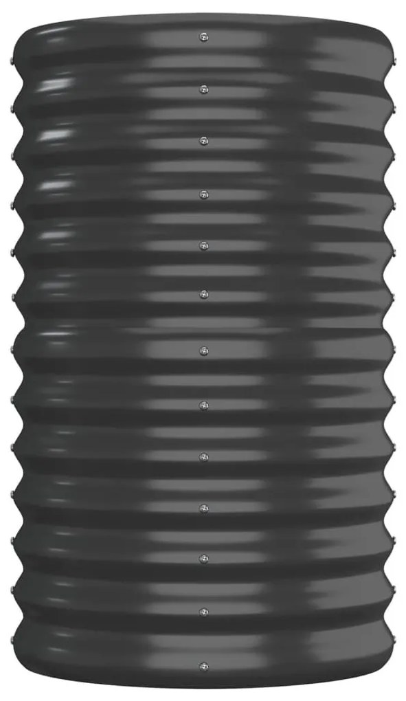 Antracitszürke porszórt acél kerti magaságyás 152x40x68 cm