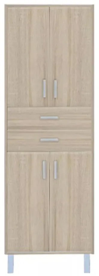 Nerva 60 magas szekrény 4 ajtóval, 2 fiókkal, sonoma tölgy
