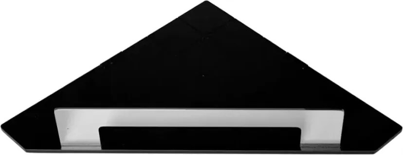 Fürdőszobai polc Stella sarok 22x22x6,5 matt fekete polírozott acél