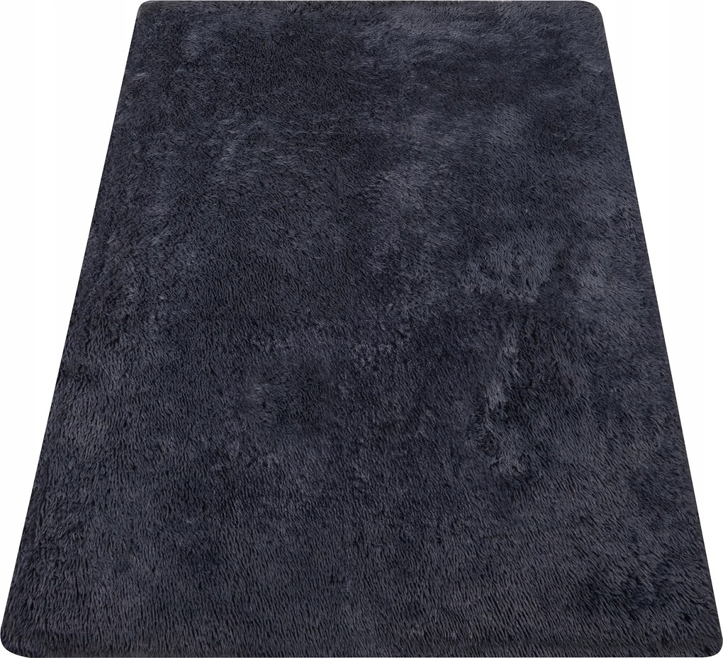 Szőnyeg 220x160 CM Plüss Sötét Szürke Puha Shaggy Szőrös Vastag Divatos