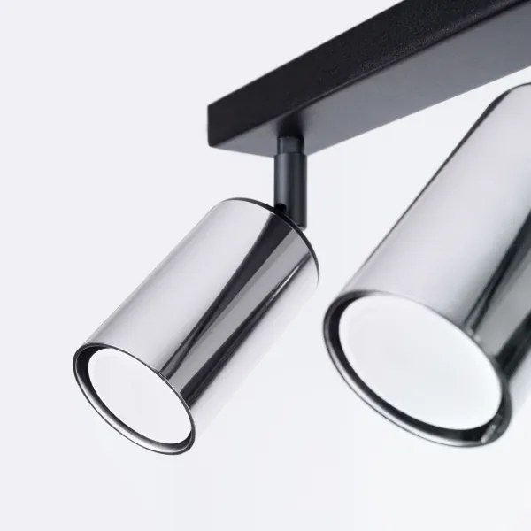 Sollux SL.1368 - Spotlámpa WINX 3xGU10/10W/230V fekete/króm