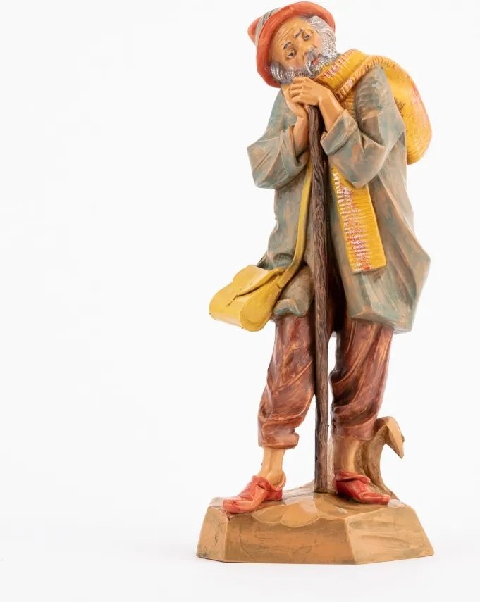 Betlehem figura a Fontanini cégtől- Öregember bottal 19cm magas figurákhoz