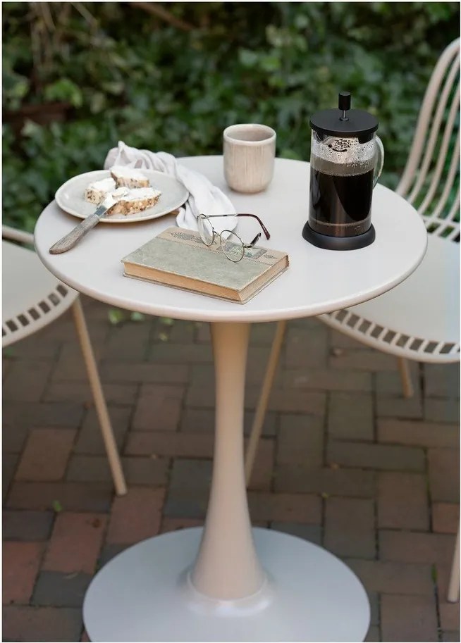 Fém kerek kerti étkezőasztal ø 60 cm Meira – House Nordic