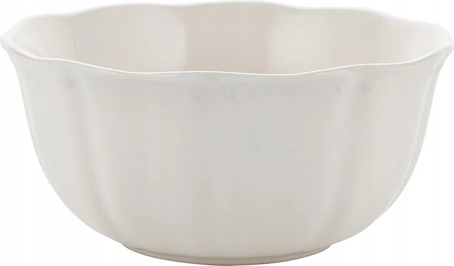 Kerámia tál Saláta tálaló 14 cm Retro Etera krémszínű