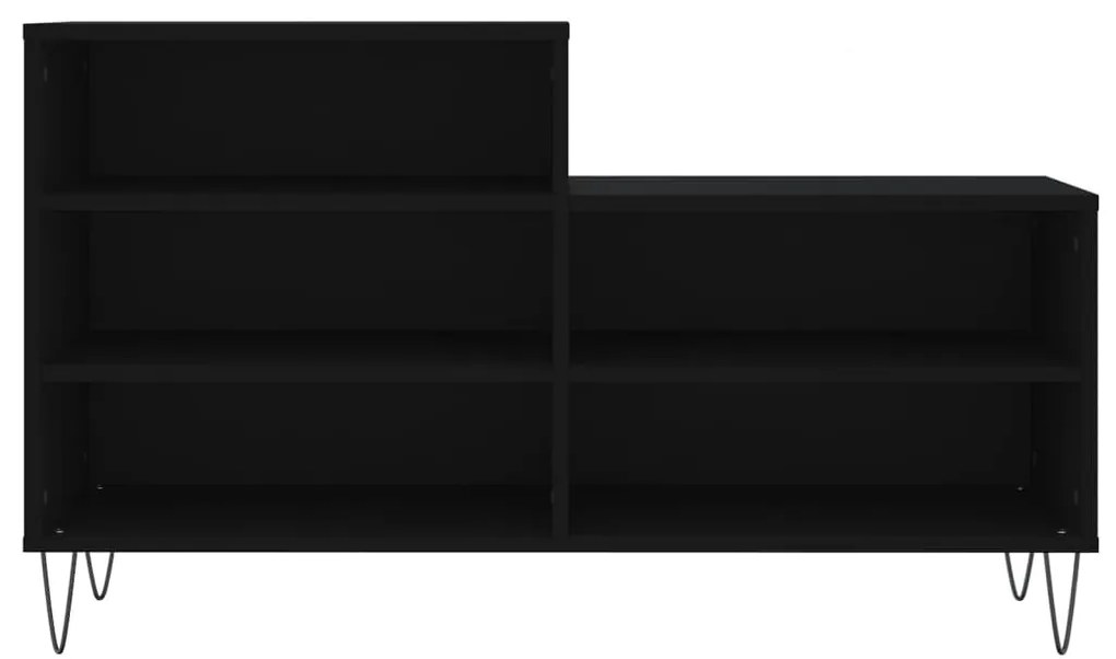 vidaXL fekete szerelt fa cipősszekrény 102x36x60 cm
