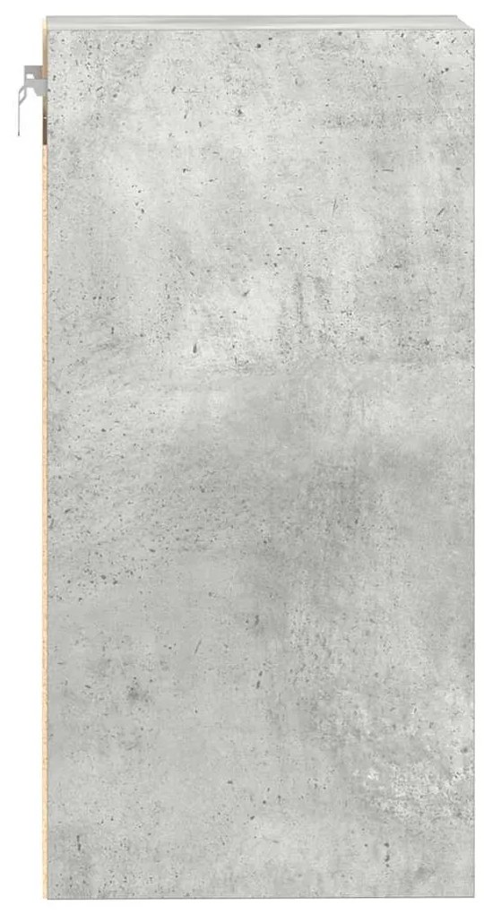 betonszürke szerelt fa függő szekrény 30x29,5x60 cm
