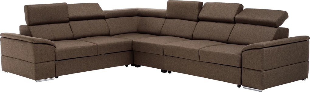 Ülőgarnitúra, szövet szürke-barna Taupe, SEGORIA LUX