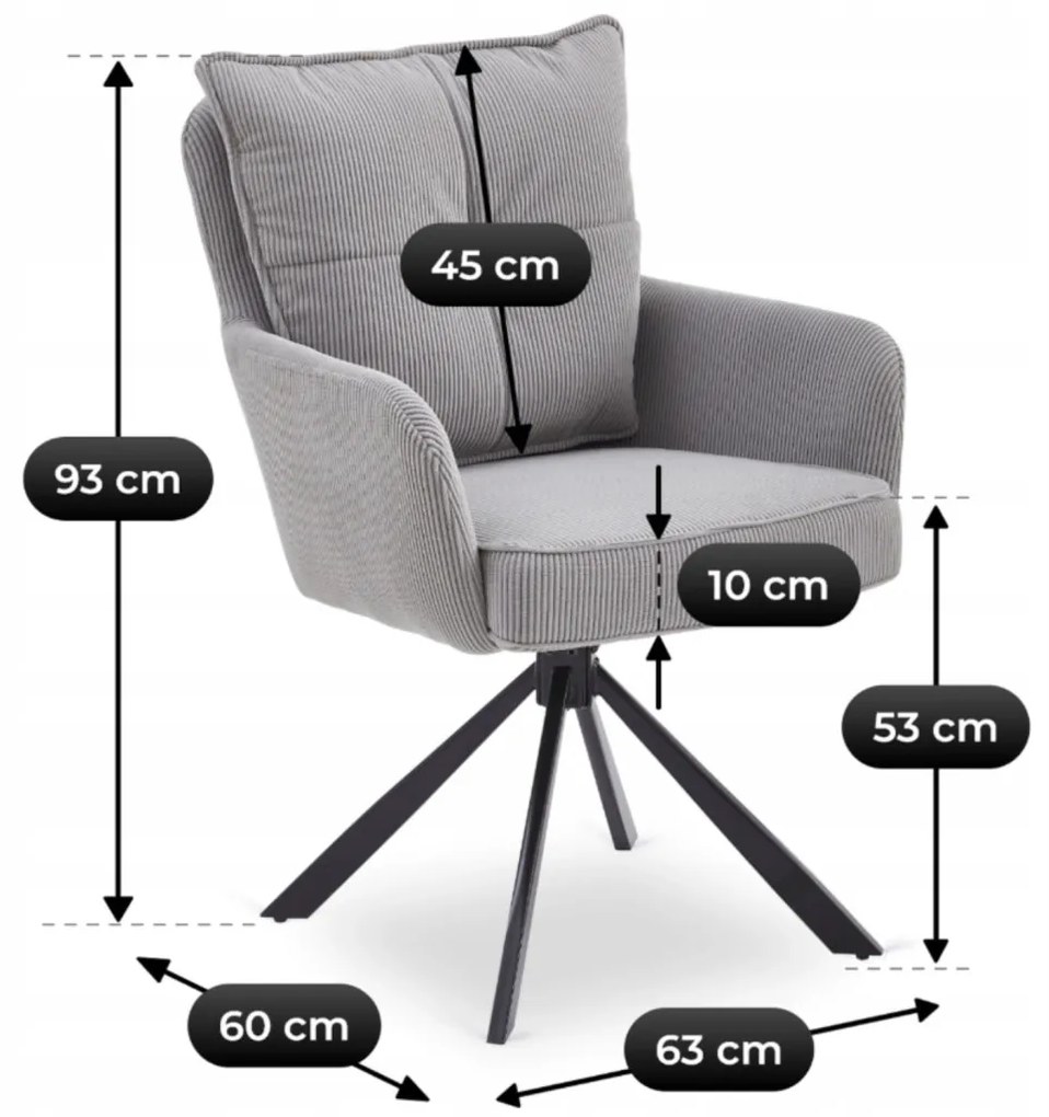 Forgó Étkező/Tárgyaló Szürke Színben. CITY