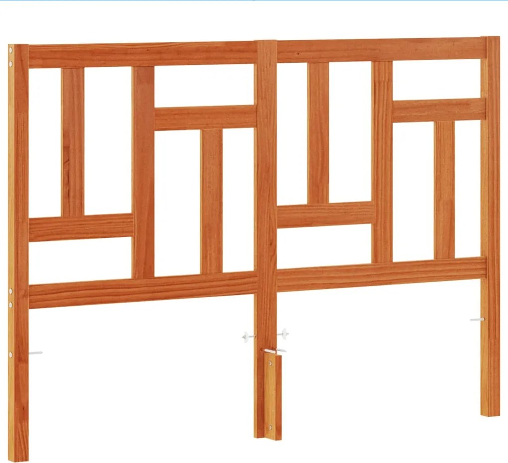 vidaXL viaszbarna tömör fenyőfa fejtámla 135 cm