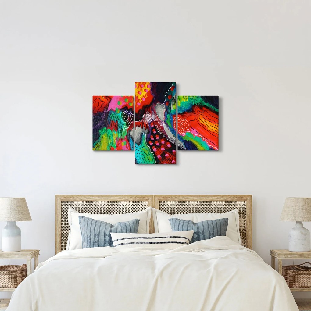 Absztrakt kép - színek (90x60 cm)