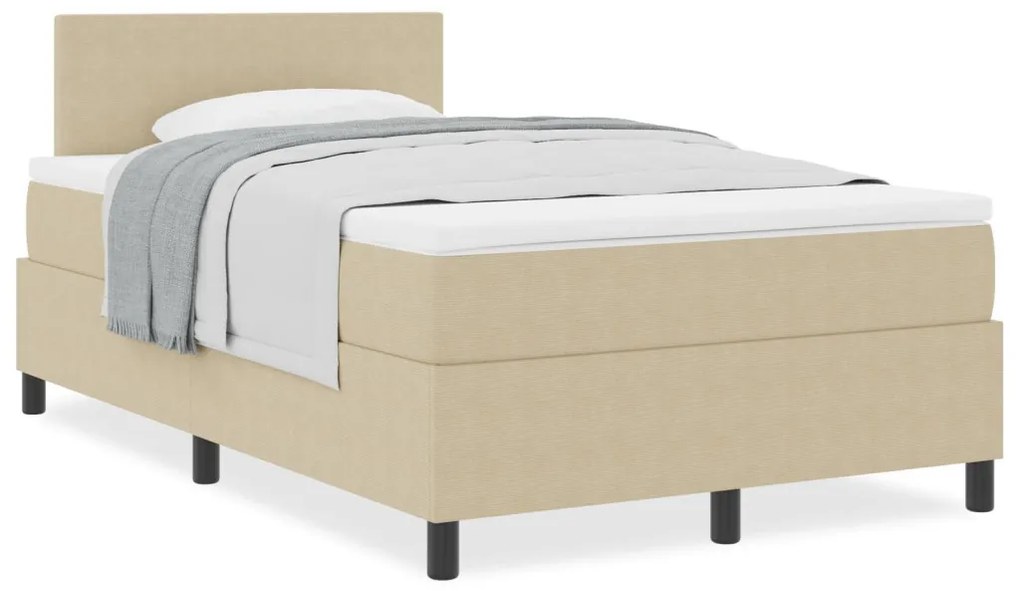 Box Spring Ágy Memóriával Világos Zöld Szürke 120x200 cm Kordbársony Szövet