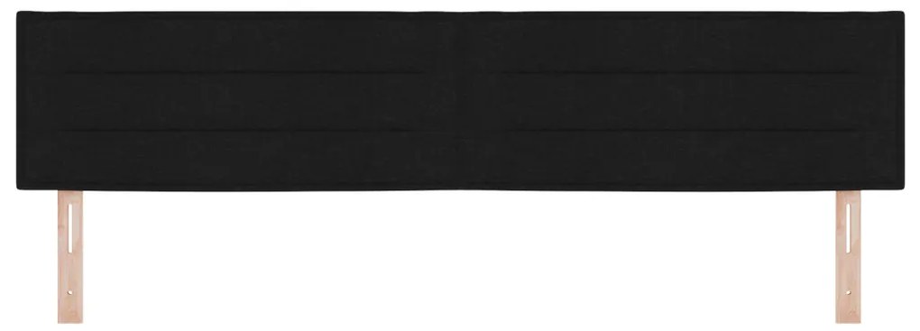 LED ágytámla LED -es lámpákkal Fekete 200 cm Poliészter