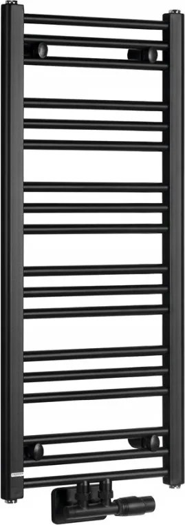 Bruckner Albrecht radiátor 400x930 mm középső csatlakozás matt fekete