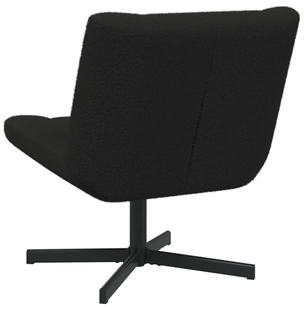 Forgószék Fekete 63 x 75 x 76 cm Báránybőr