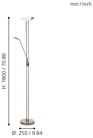 Eglo 93876 - dimmelhető LED lámpa BAYA 1 LED/20W + LED/2,5W bronzszínű