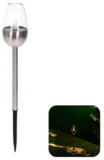 LED napelemes hangulatvilágítás rozsdamentes acél lánggal 2700K