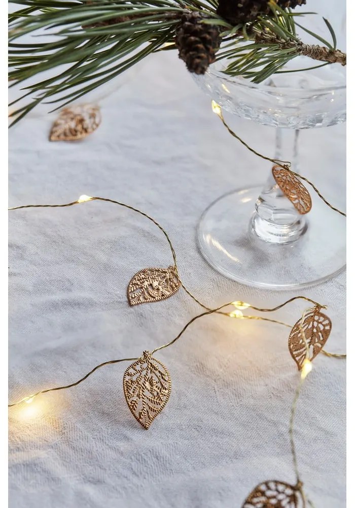 Elemmel működő fényfüzér izzók száma 20 db-os hosszúság 200 cm Marlin Leaf – Sirius