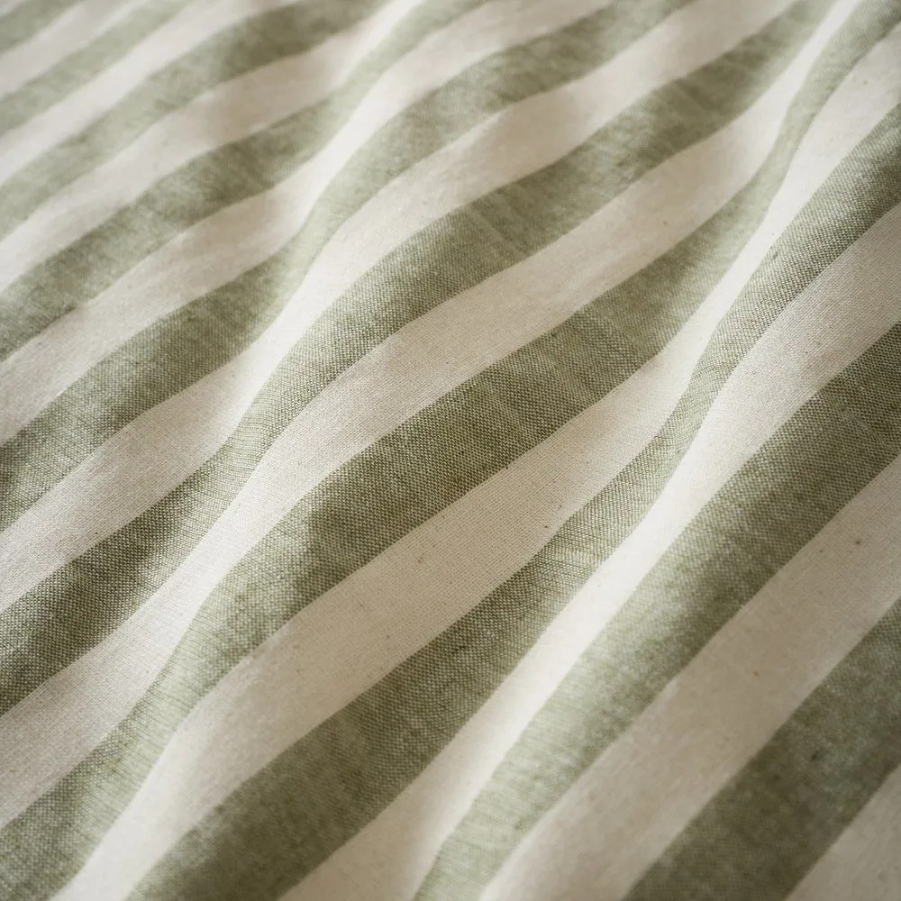 Zöld kétszemélyes-hosszabbított háromrészes ágyneműhuzat 230x220 cm Cotton Rich Woven Stripe – Pineapple Elephant