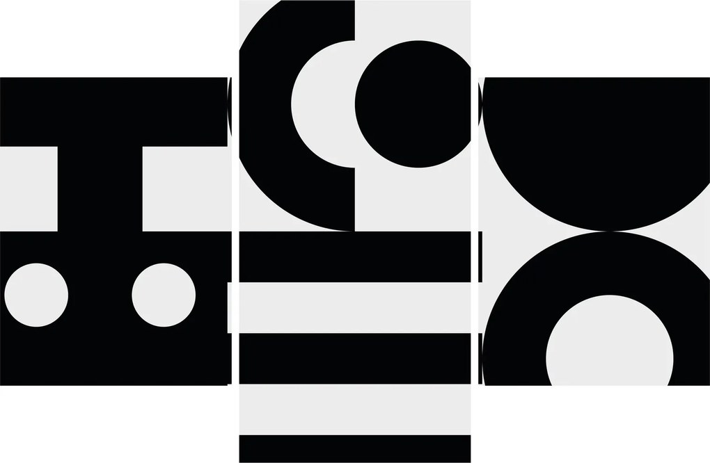 Kép - Geometriai absztrakció N⁰3 (90x60 cm)