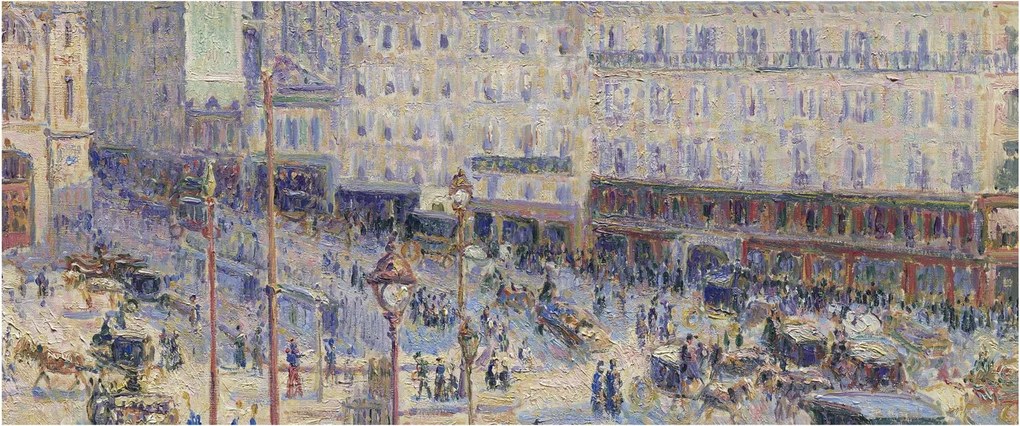 Kép - Camille Pissarro, The Place du Havre, reprodukciók (120x50 cm)