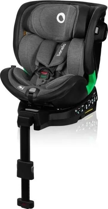 Lionelo - Forgatható autós gyerekülés bázissal HARMONY i-Size 40-150 cm fekete/szürke