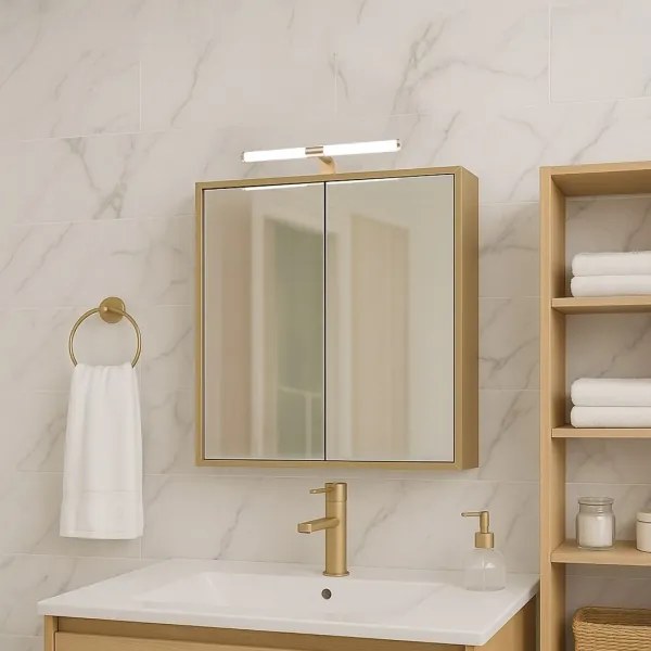 LED fürdőszobai tükörvilágítás 2 az 1-ben APA LED/6W/230V 40 cm IP44 arany
