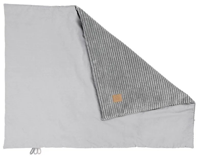 Szürke kordbársony gyerek takaró 100x77 cm – Meowbaby