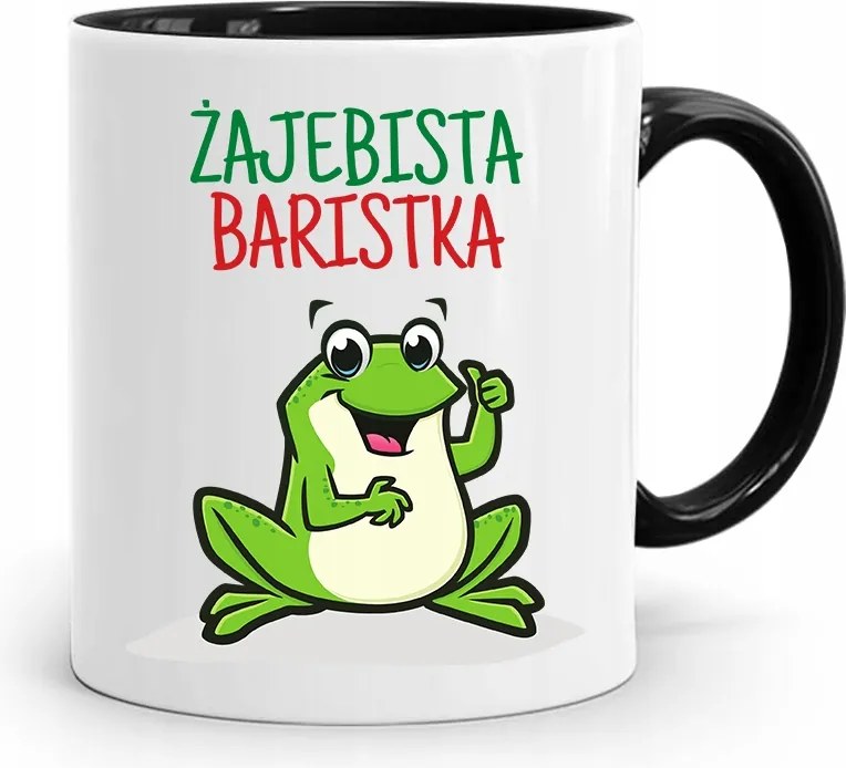 Barista Kávézó Bögre Fekete Ajándék fényképes nyomattal