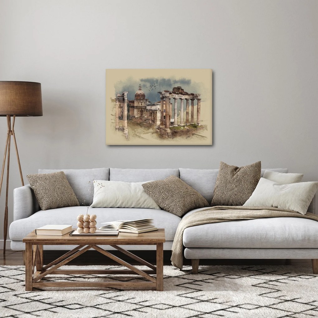 Kép - Forum Romanum, Róma, Olaszország (70x50 cm)