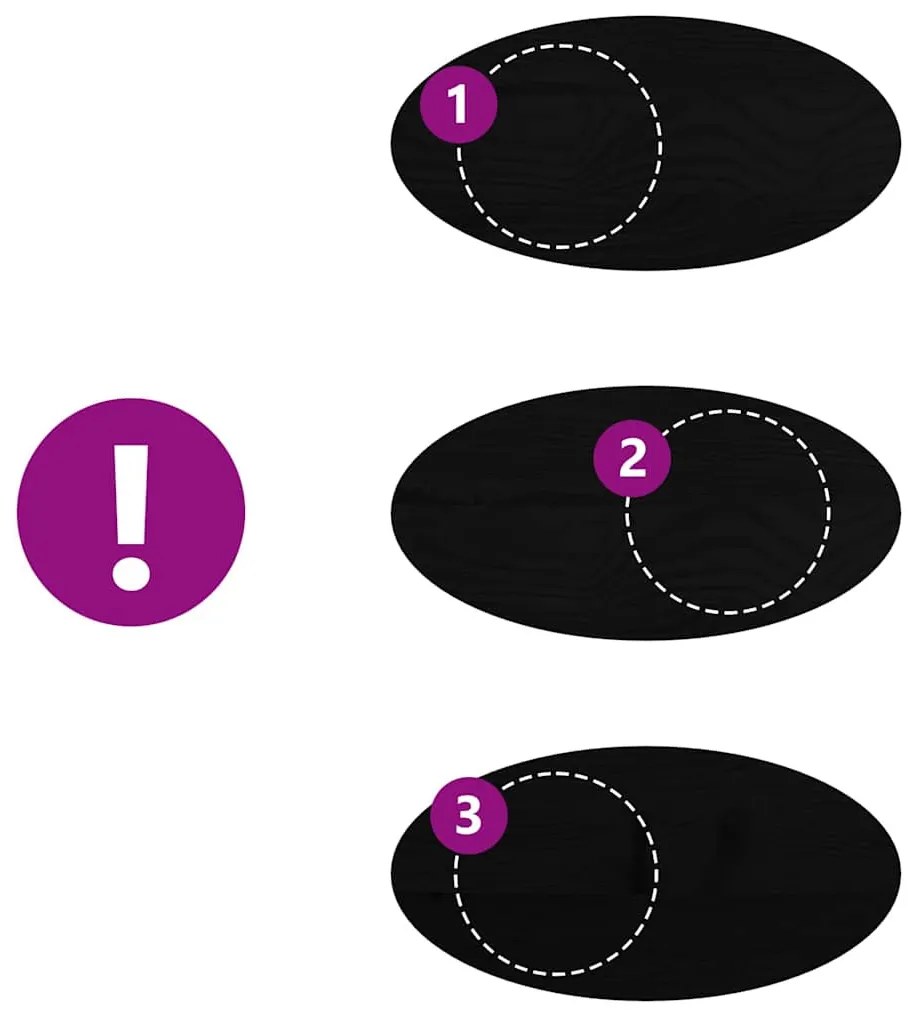 sötétbarna tömör akácfa ovális alakú asztallap 80 x 40 x 4 cm