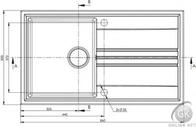 LUKA 1B 1D 860x500 gránit mosogató Fehér GRANMASTER