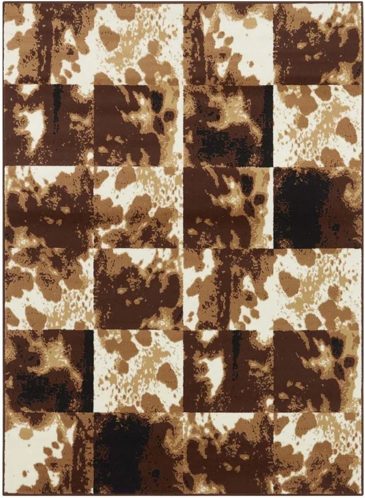 Modern barna krémszínű nappali szőnyeg 120x160cm