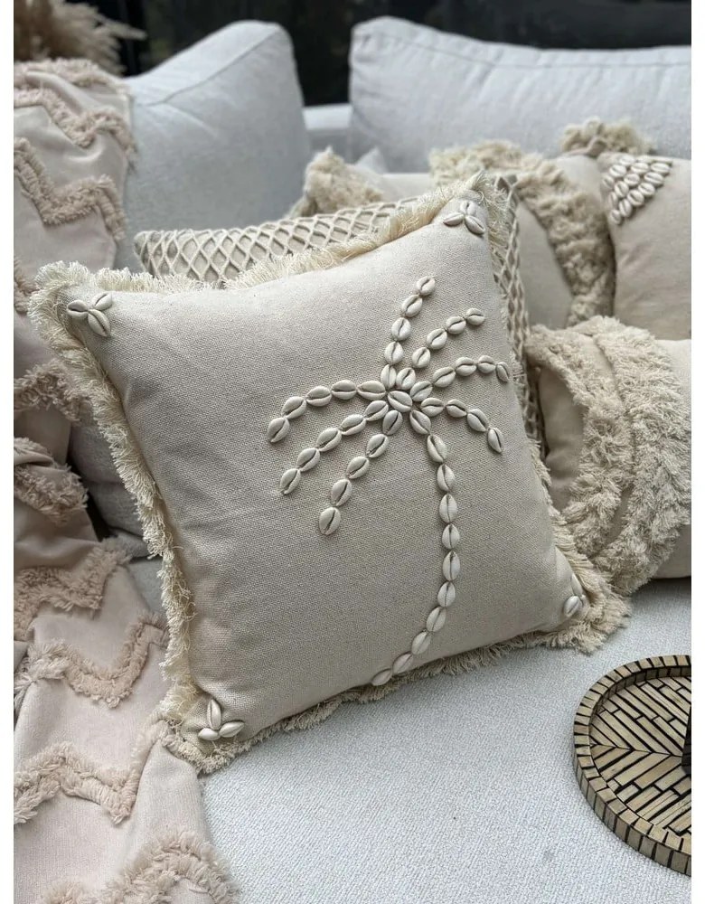 Pamut párnahuzat 43x43 cm Seashells – Mioli Decor