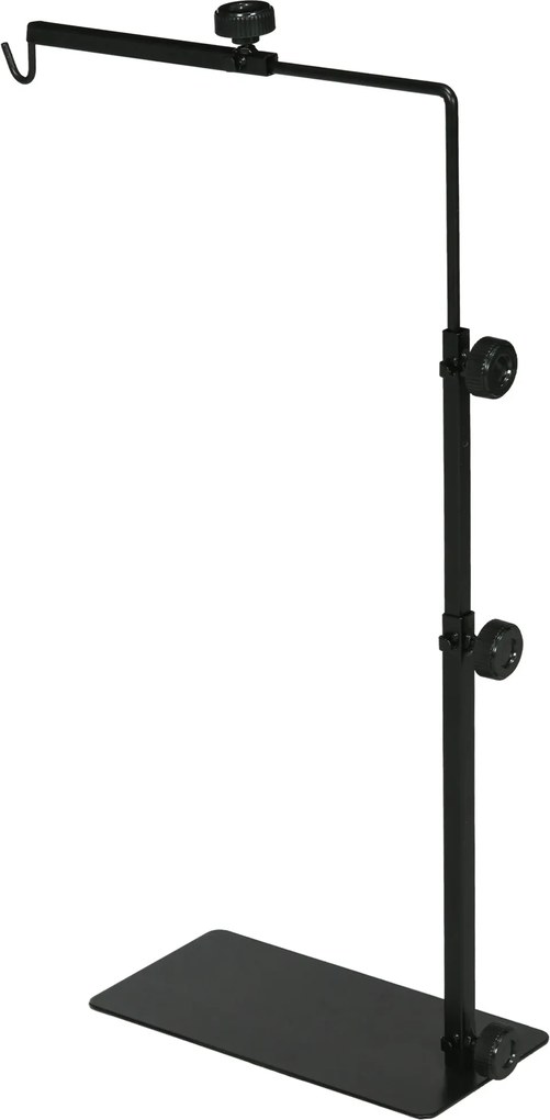 PawHut Reptilia Lámpa Állvány, Állítható Hőlámpa Tartó Alappal, 4 Kábelnyílással, Lámpatartó Kígyók, Teknősök, Százlábúak Számára, Acél, Fekete | Aoso