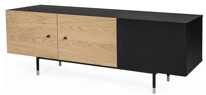 Jugend barna-fekete TV-állvány - Woodman