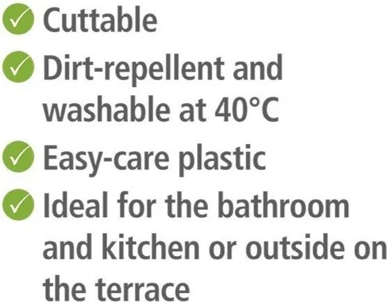 Szürke műanyag fürdőszobai kilépő 65x200 cm Sassi – Wenko