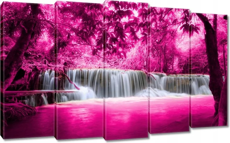 Vászonkép 150x95 Rózsaszín vízesés
