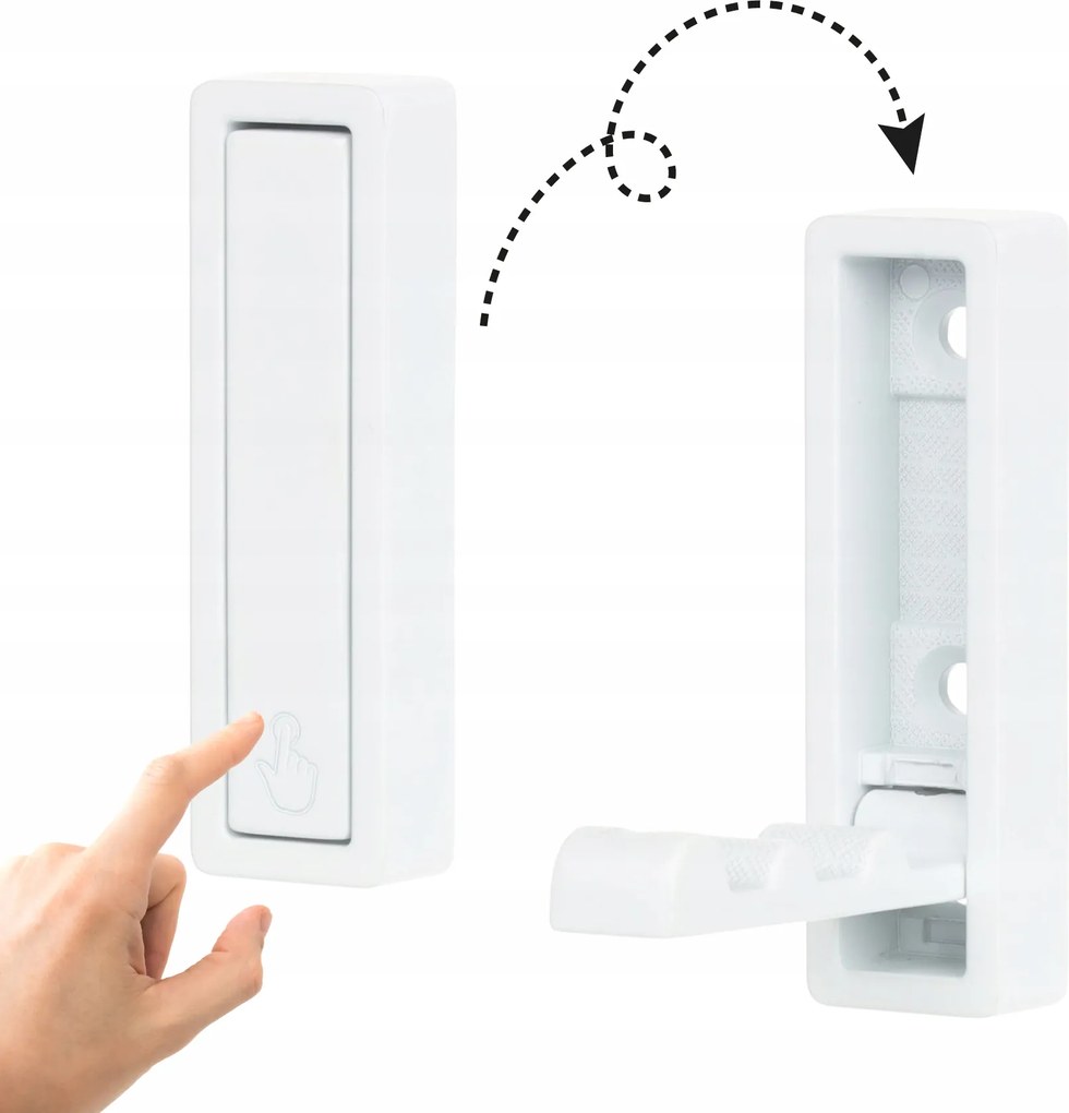 Ruhaakasztó pitvar fürdőszobai gardrób fali tartó fehér