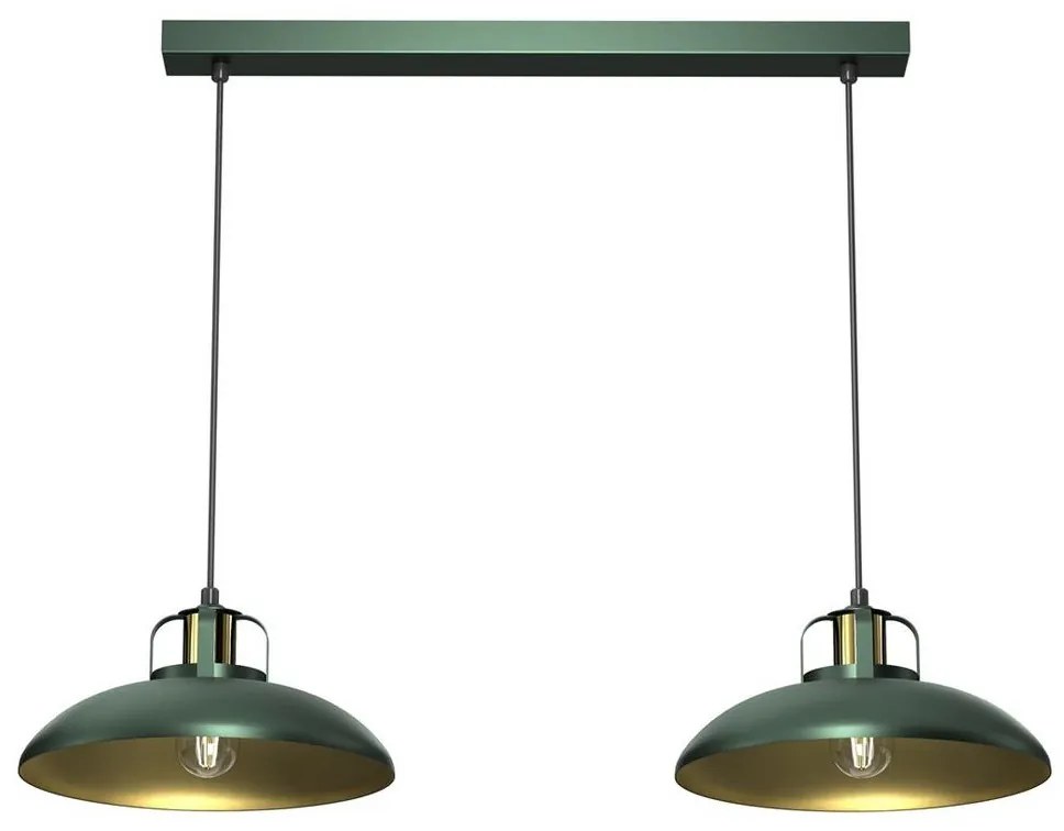 Csillár zsinóron FELIX 2xE27/60W/230V zöld