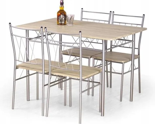 Étkezőasztal 4 székkel Faust sonoma tölgy konyha