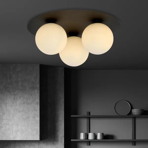 Mennyezeti lámpa SOLAR 3xE14/10W/230V fekete/fehér