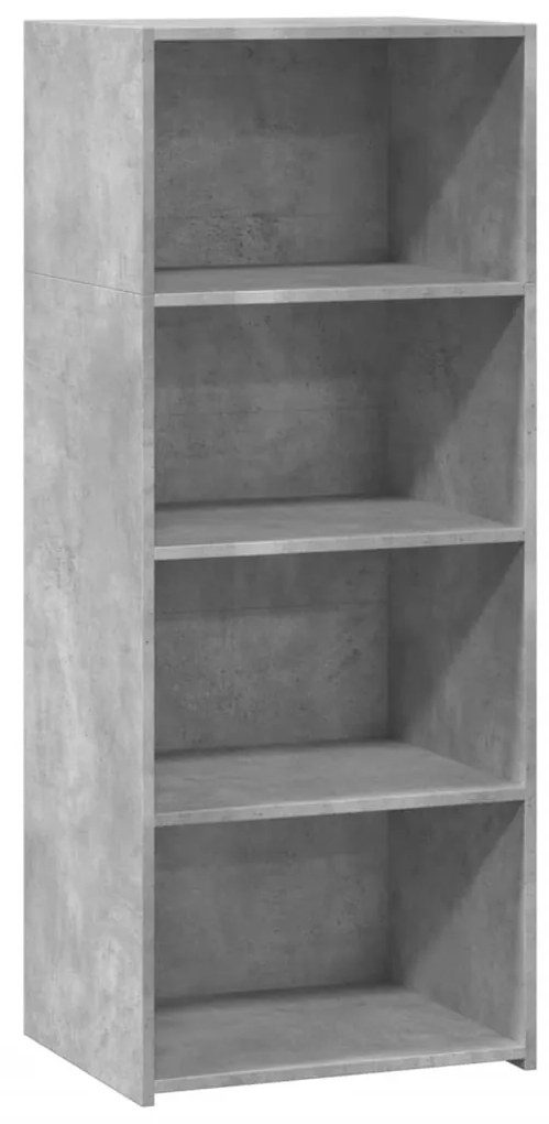 betonszürke szerelt fa magasszekrény 50 x 41 x 124 cm